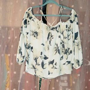 Off the shoulder floral blouse size M
